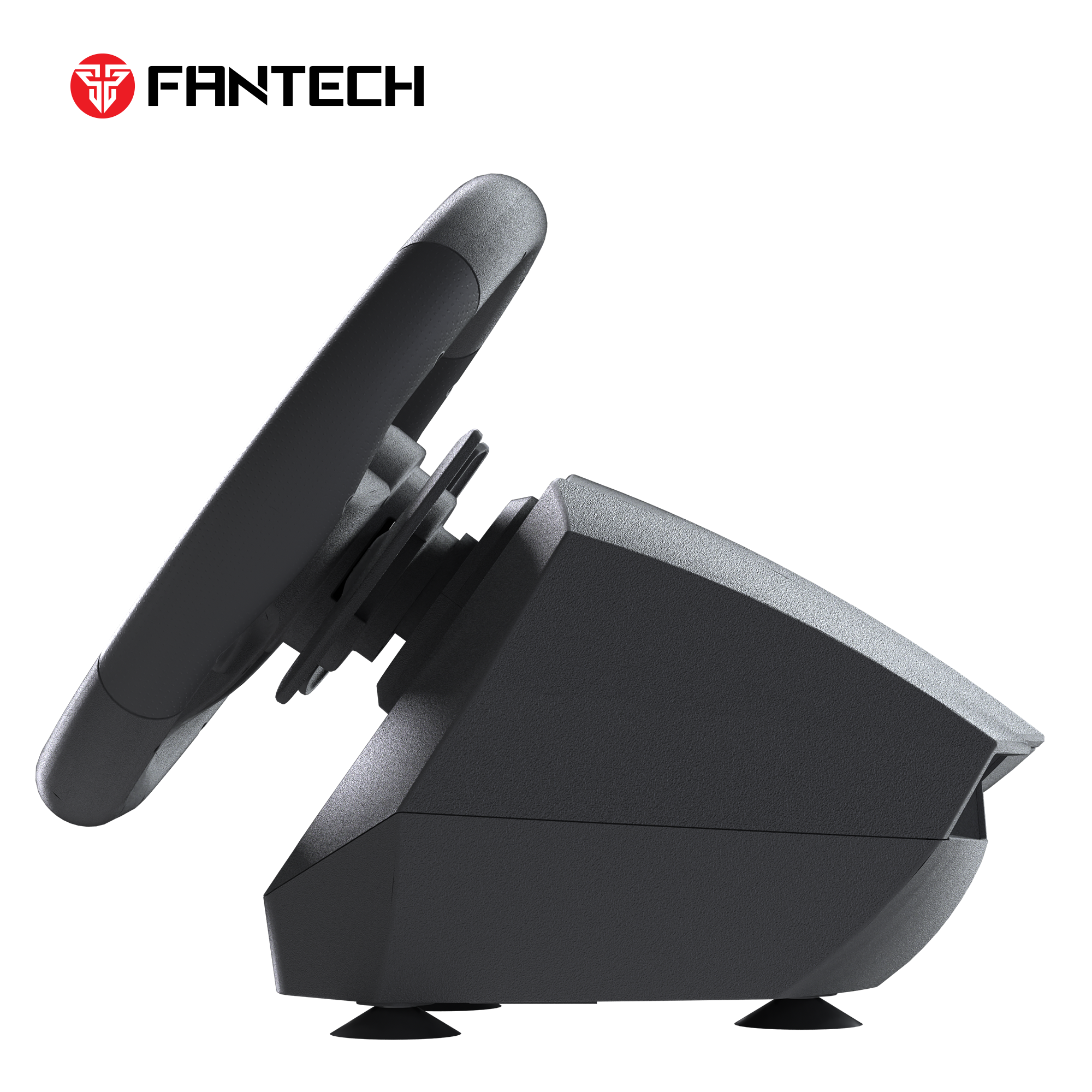 Fantech R1V2 Racing Steering Wheel | Dual-Motor Vibration | 270° / 900° Rotation | 15 Buttons + D-Pad | 6 Gears + Reverse | 3 Pedals (Clutch, Brake & Throttle) | PC Driving Wheel Set with Clutch and Shifter