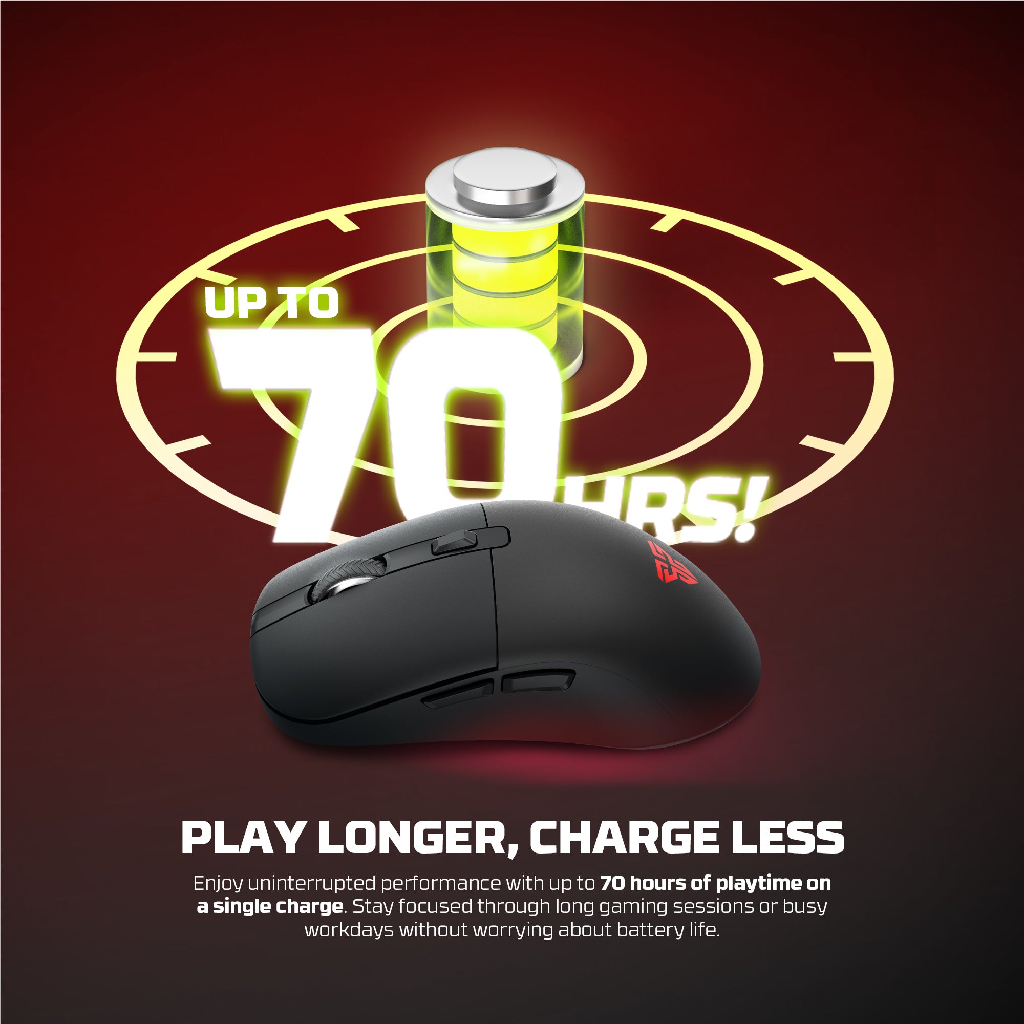 FANTECH WG9RD Wireless Gaming Mouse with Charging Magnetic Base Three Mode 12000DPI Customized E-sports Gamer Mouse