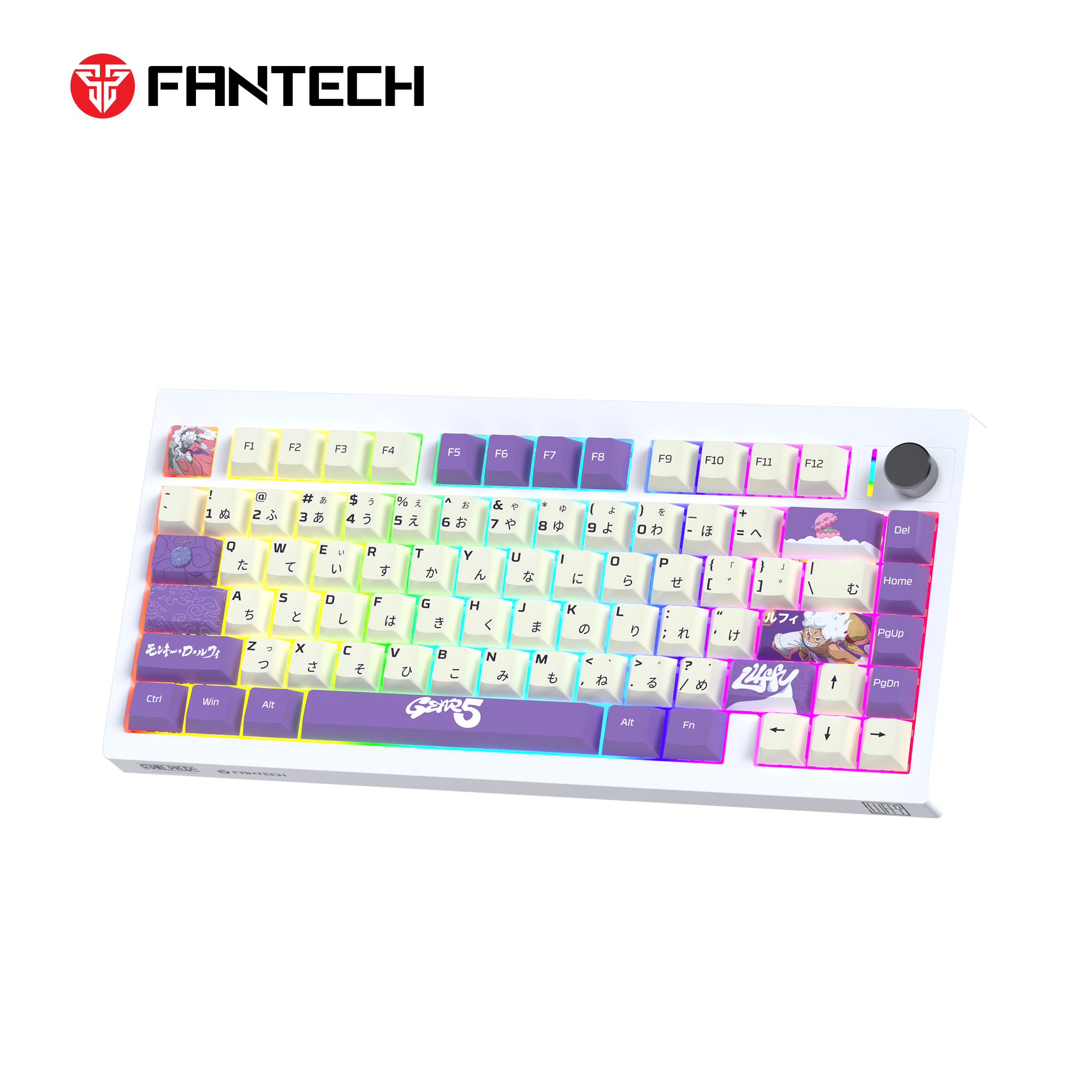 لوحة مفاتيح ميكانيكية Fantech MK921 MAXFIT8 QMK باللون الوردي
