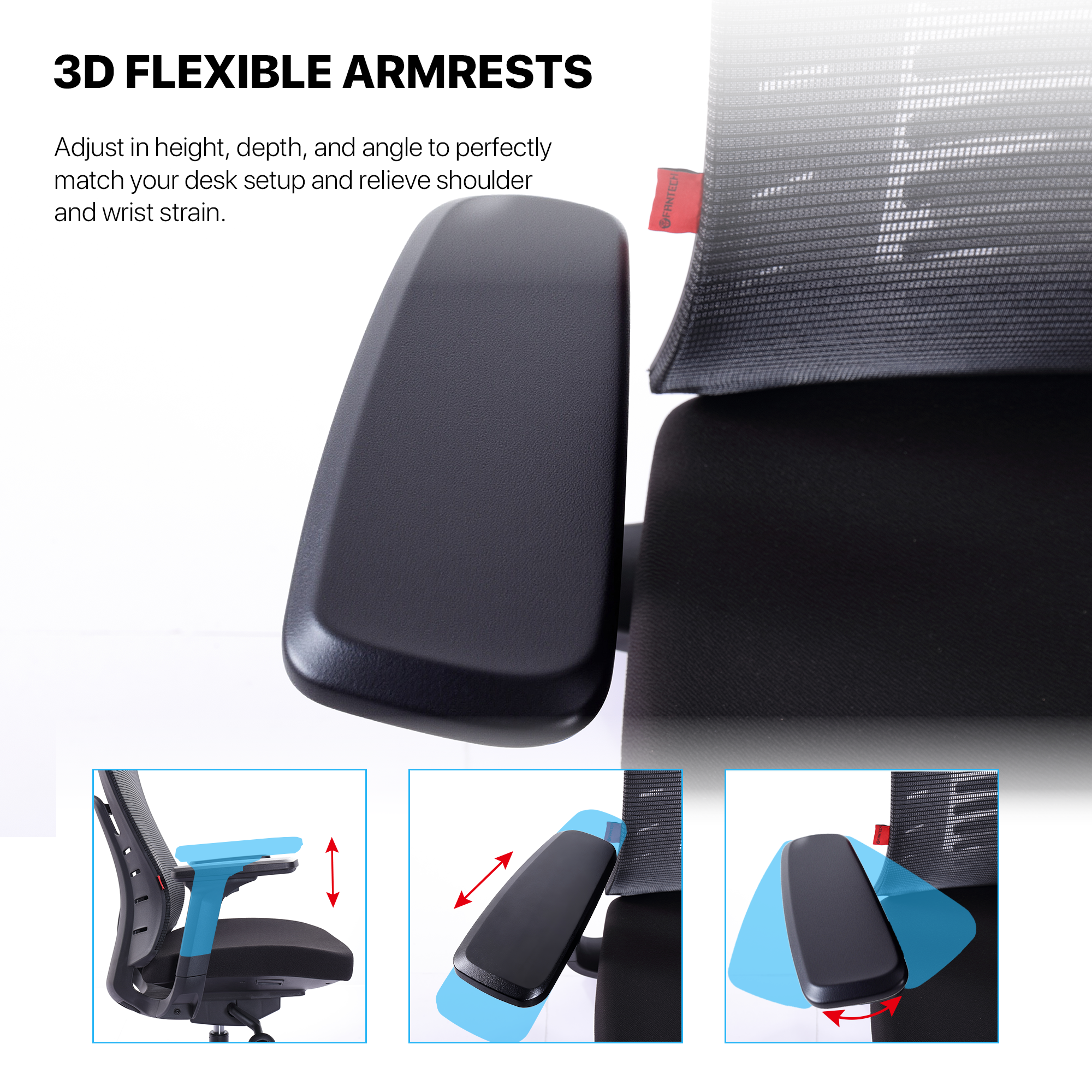 FANTECH OC1 Ergonomic Office Chair Black