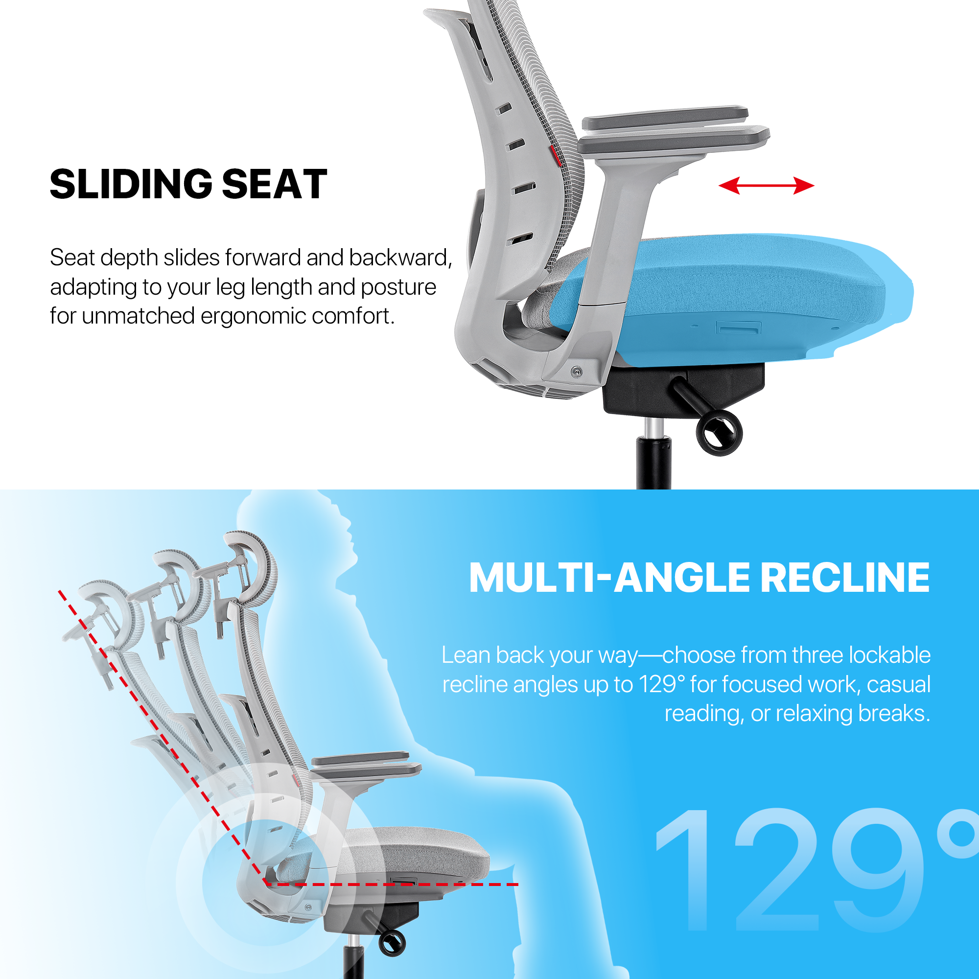 FANTECH OC1 Ergonomic Office Chair Black