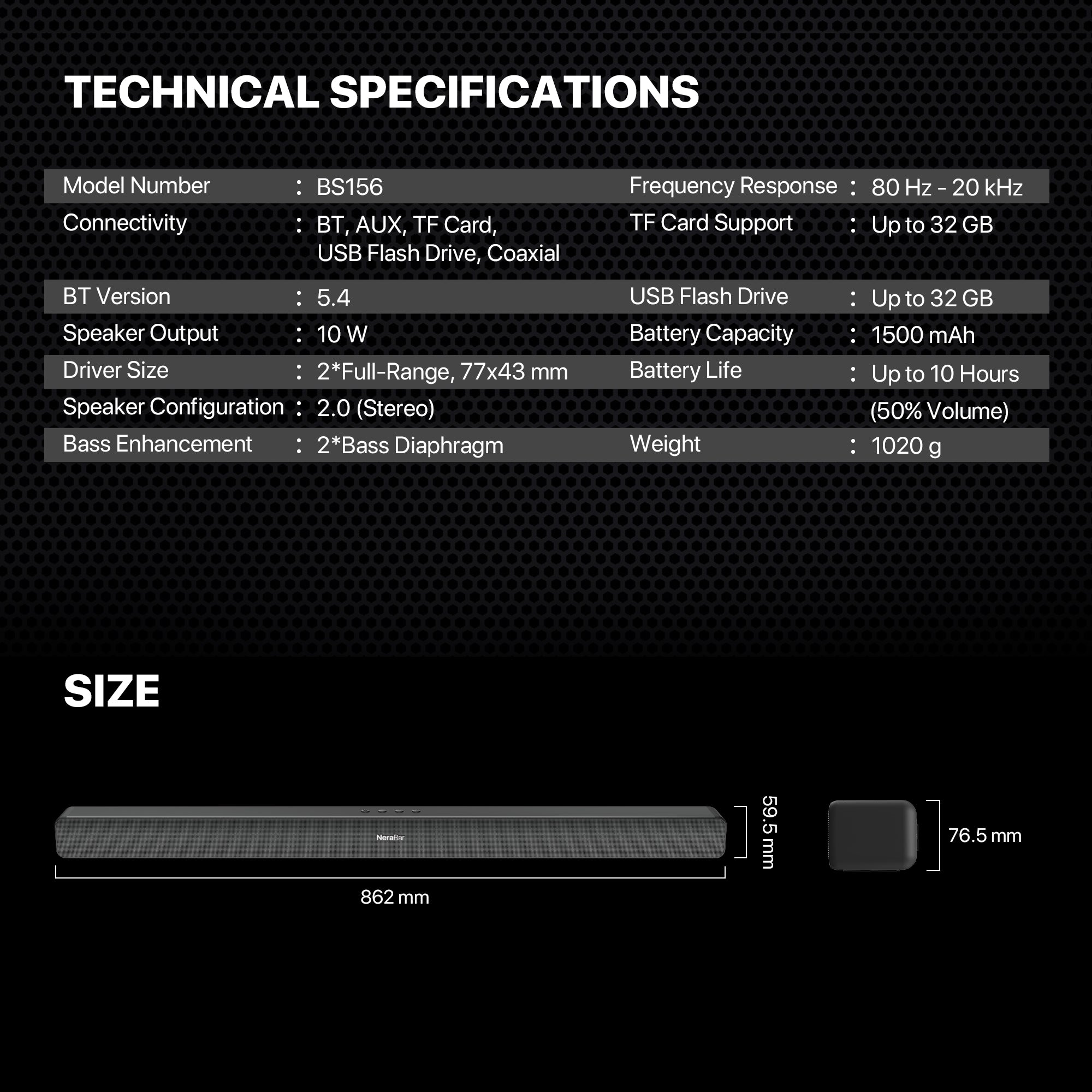 FANTECH BS156 NeraBar Soundbar Speaker