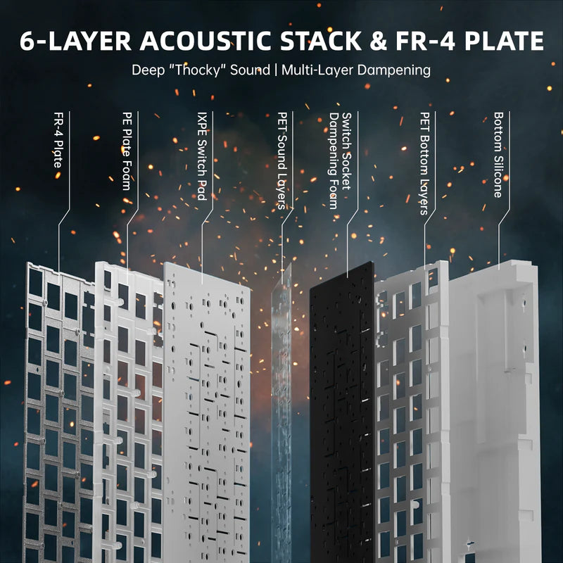 ATTACK SHARK R68 HE Carbon Fiber Rapid Trigger Keyboard Magnetic Switch
