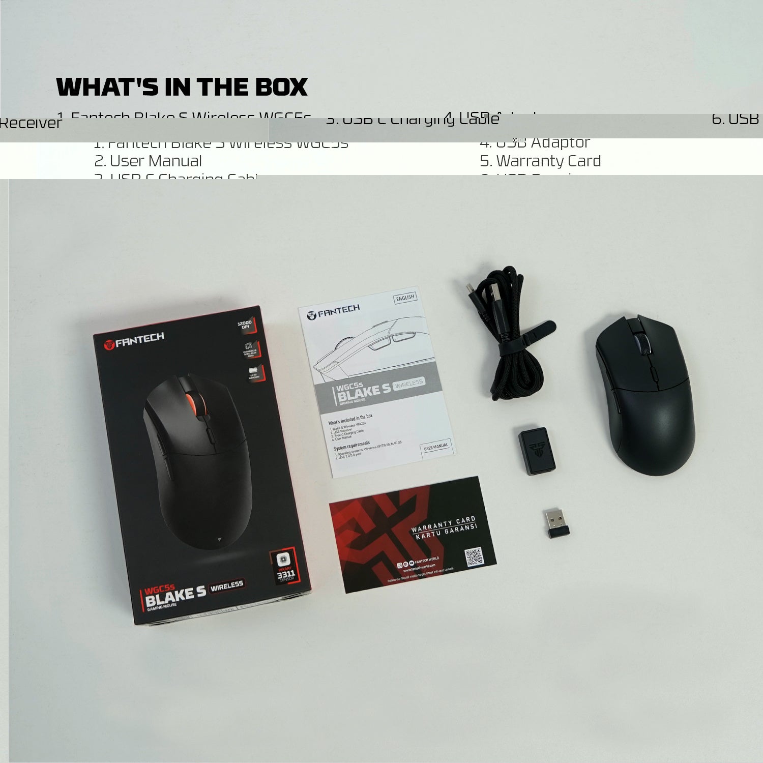FANTECH WGC5S BLAKE S DUAL MODE WIRELESS GAMING MOUSE - BLACK
