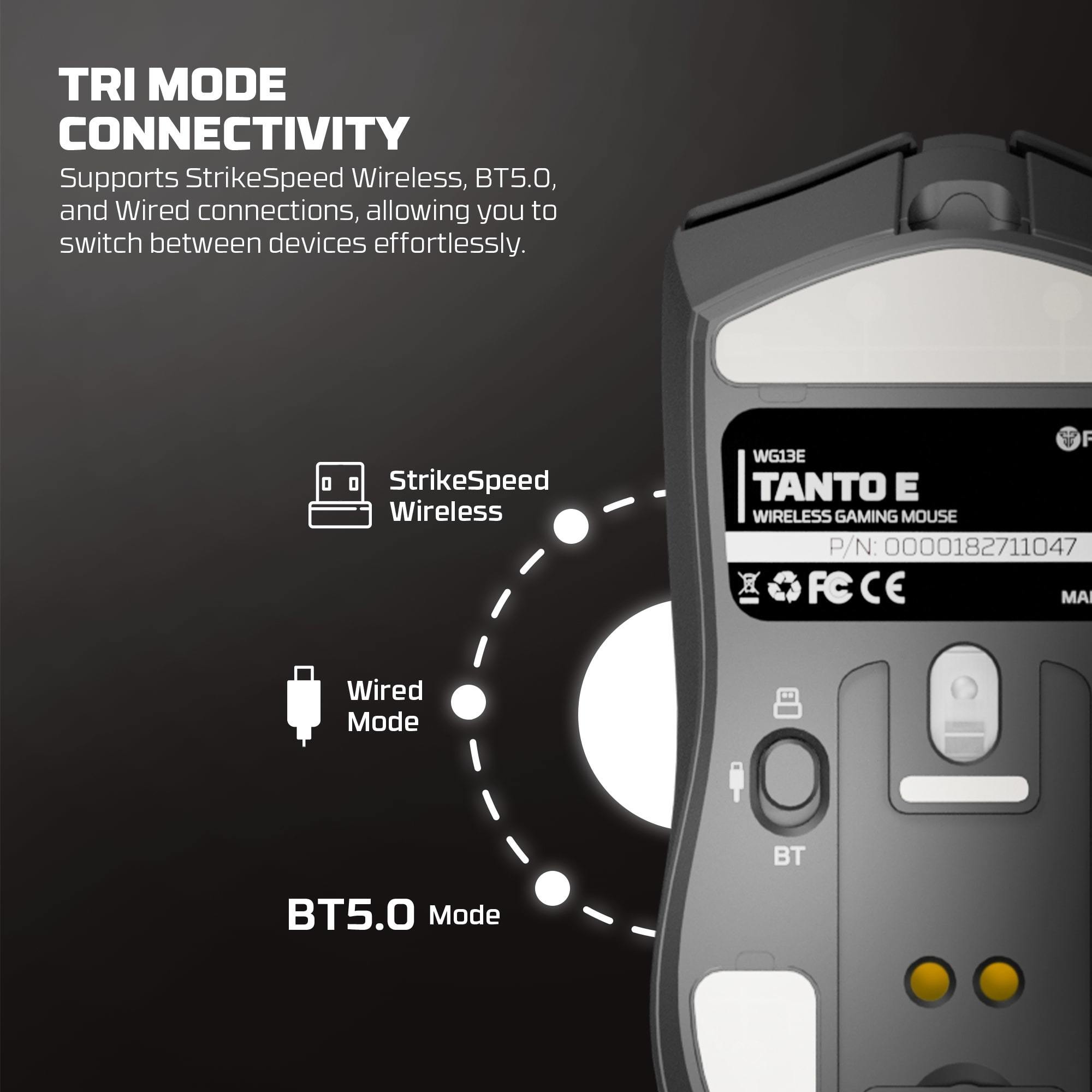 FANTECH TANTOE WG13E Wireless Mouse Three-mode switching and Magnetic Rechargeable Dock PixArt PAW3311 Up to 45 hours Macro Mic - Pink