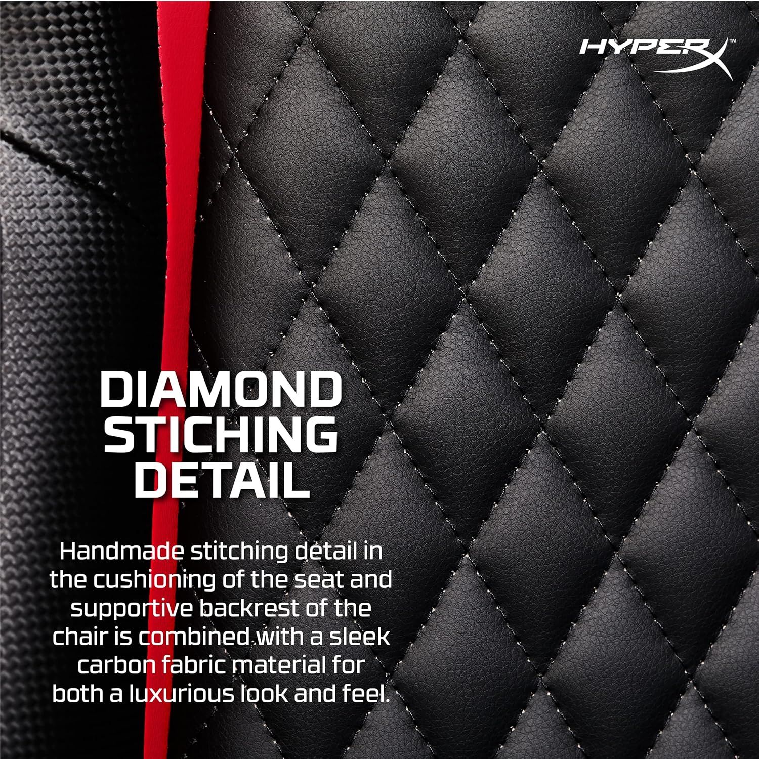 Nordic Game Supply HyperX Blast Gaming Chair - Ergonomic Gaming Chair, Leather Upholstery Video Chair - Red Black PC Racing Tilt Gaslift Foam Armrests Office Secret Hyper X Chair Lab