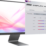 MSI Modern MD271UL, 27" Monitor, 3840 x 2160 (UHD), IPS, 60 Hz, 4ms, HDMI, DP Port, USB C, Tilt, Silver
