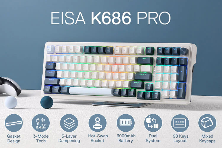 Eisa K686 Wgl Pro Se Keyboard & M944 Wireless & mp905 90-40