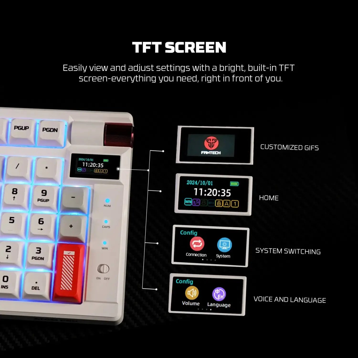FANTECH MK918 ATOM PRO97 WIRELESS MECHANICAL KEYBOARD
