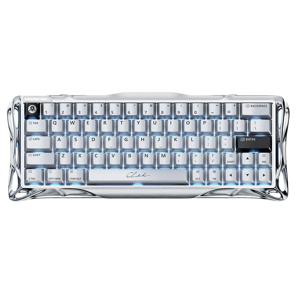 GravaStar Mercury V60 Pro Gaming Keyboard Deluxe Edition - 8kHz Magnetic Switch | Premium Hall Effect Keyboard – Dual Keycap Gift Box Set (chrome Silver)