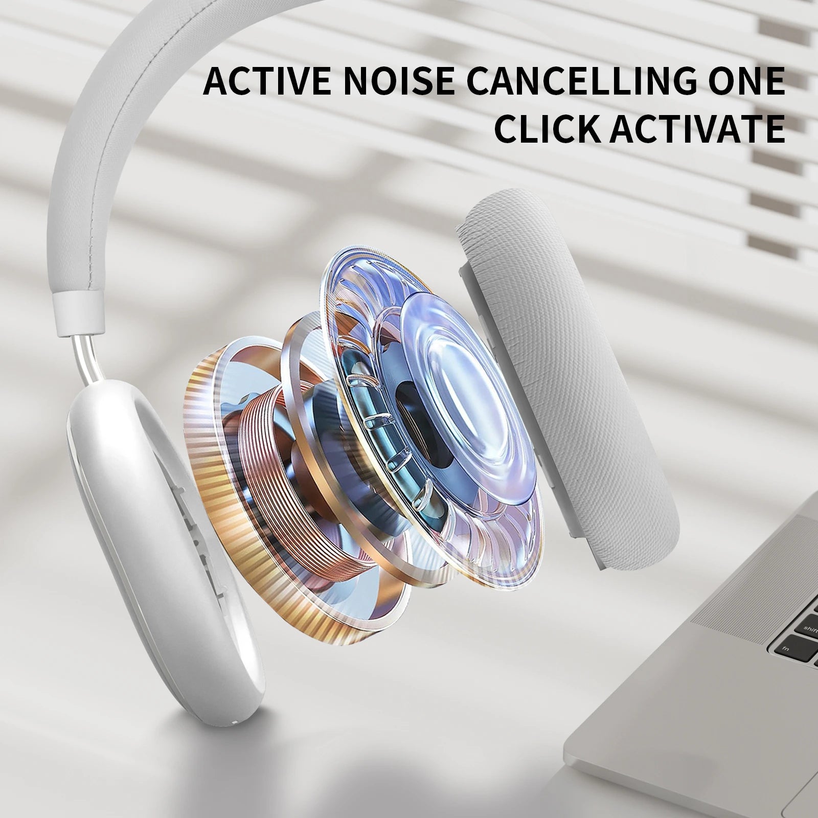 Redragon H620 Vibecore 700NC ANC Bluetooth/Wired Headset (Silver/Grey)