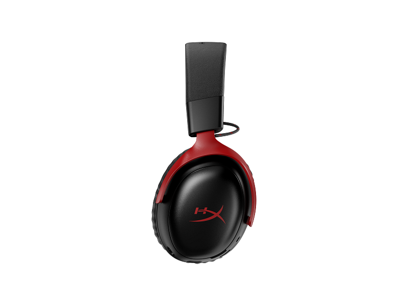 HyperX Cloud III S Wireless Gaming Headset (2.4GHz, Bluetooth), DTS:X Spatial Virtual 3D Surround Sound Spatial Audio3 Battery Life up to 120 Hours 2.4GHz / 200 Hours Bluetooth, Detachable Mic Multi-Platform– Black & Red