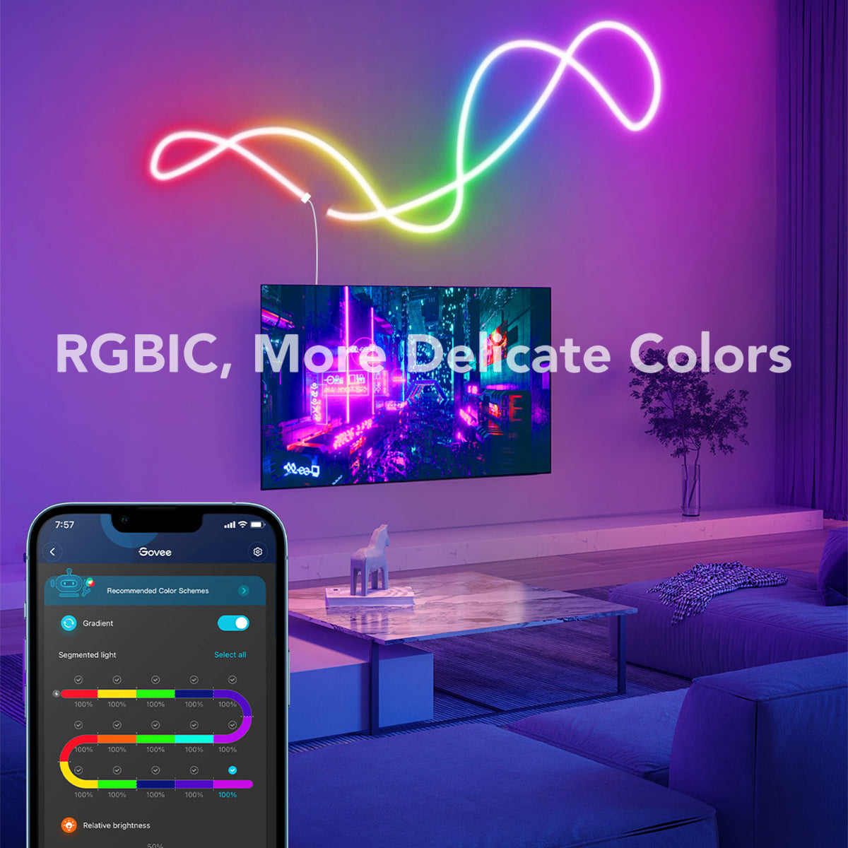 RGB Smart IC 5V USB Neon Led Strip Lights