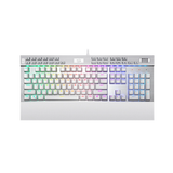 Redragon K550 RGB Gaming Keyboard, 104 Keys + 12 Macro G Keys Wired Mechanical Keyboard w/Aluminum Top Plate, Custom Clicky Purple Switch, Extra USB Port & Wrist Rest