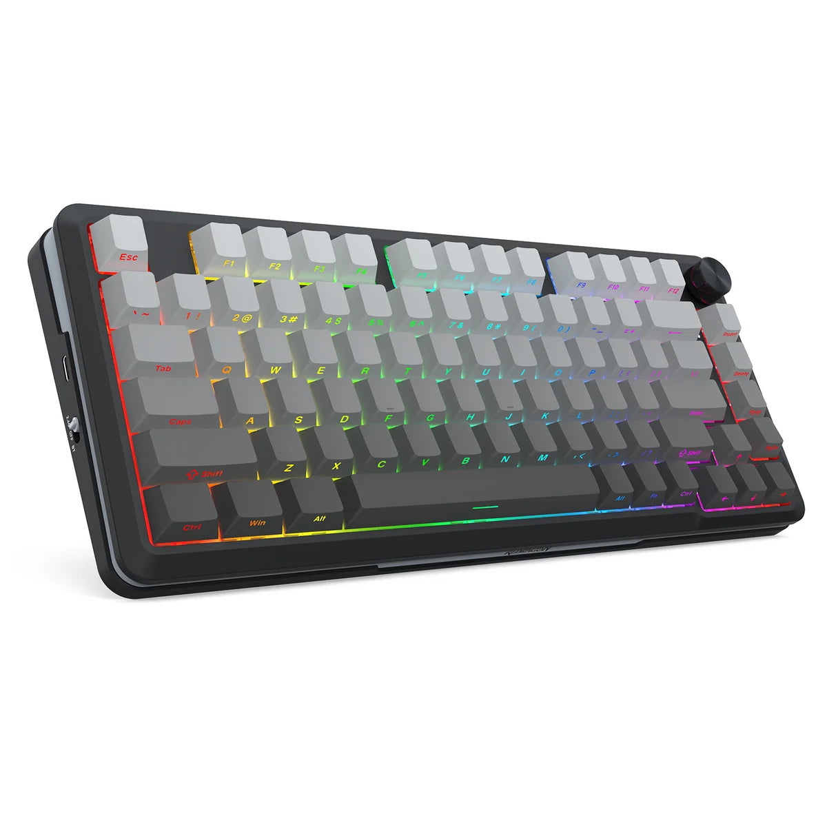 Redragon Cyrus Pro K681SP RGB Wireless 75% Hot-Swappable Gasket Mechanical Keyboard with Knob (RPC Linear Switch) (Gradient Grey)