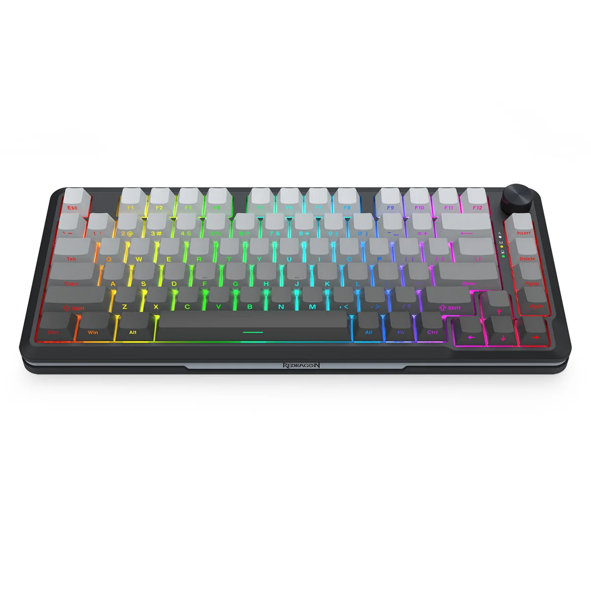 Redragon Cyrus Pro K681SP RGB Wireless 75% Hot-Swappable Gasket Mechanical Keyboard with Knob (RPC Linear Switch) (Gradient Grey)