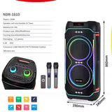 NDR-822 Outdoor Portable Double 8 Inches Wireless Party Box Bluetooth Large Speakers Karaoke Big Speaker