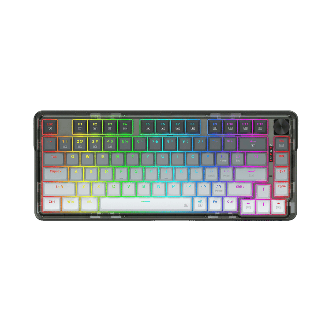 Redragon K673 Gg 75% Wireless Gasket Rgb Gaming Keyboard, 3-modes 81 Keys Pbt
