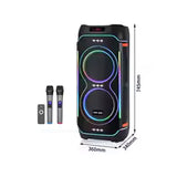 NDR-822 Outdoor Portable Double 8 Inches Wireless Party Box Bluetooth Large Speakers Karaoke Big Speaker