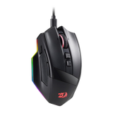 ماوس ألعاب سلكي Redragon M813 RGB مع عجلة تمرير مزدوجة الوضع 4D، ماوس بصري مريح بحد أقصى 16000 نقطة في البوصة، مستشعر عالي الدقة 3333، 7 مفاتيح ماكرو، دعم البرامج

