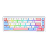 Redragon K709 PRO 65% لوحة مفاتيح ألعاب RGB لاسلكية، 68 مفتاحًا لوحة مفاتيح ميكانيكية مدمجة قابلة للتبديل السريع مع مقبس تعديل مجاني، 5 طبقات لتخفيف الضوضاء وأغطية مفاتيح PBT مستديرة، مفتاح خطي مخصص هادئ
