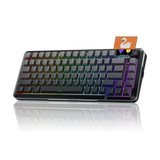 Redragon Wireless Mechanical Keyboard, Gasket RGB Gaming Keyboard with Screen & Knob, 3-Modes (Bluetooth/2.4G/Wired) 81 Custom Keys, Thick Pre-Lubed Linear Switch, Side Printed PBT Keycaps, K708GG-Pro