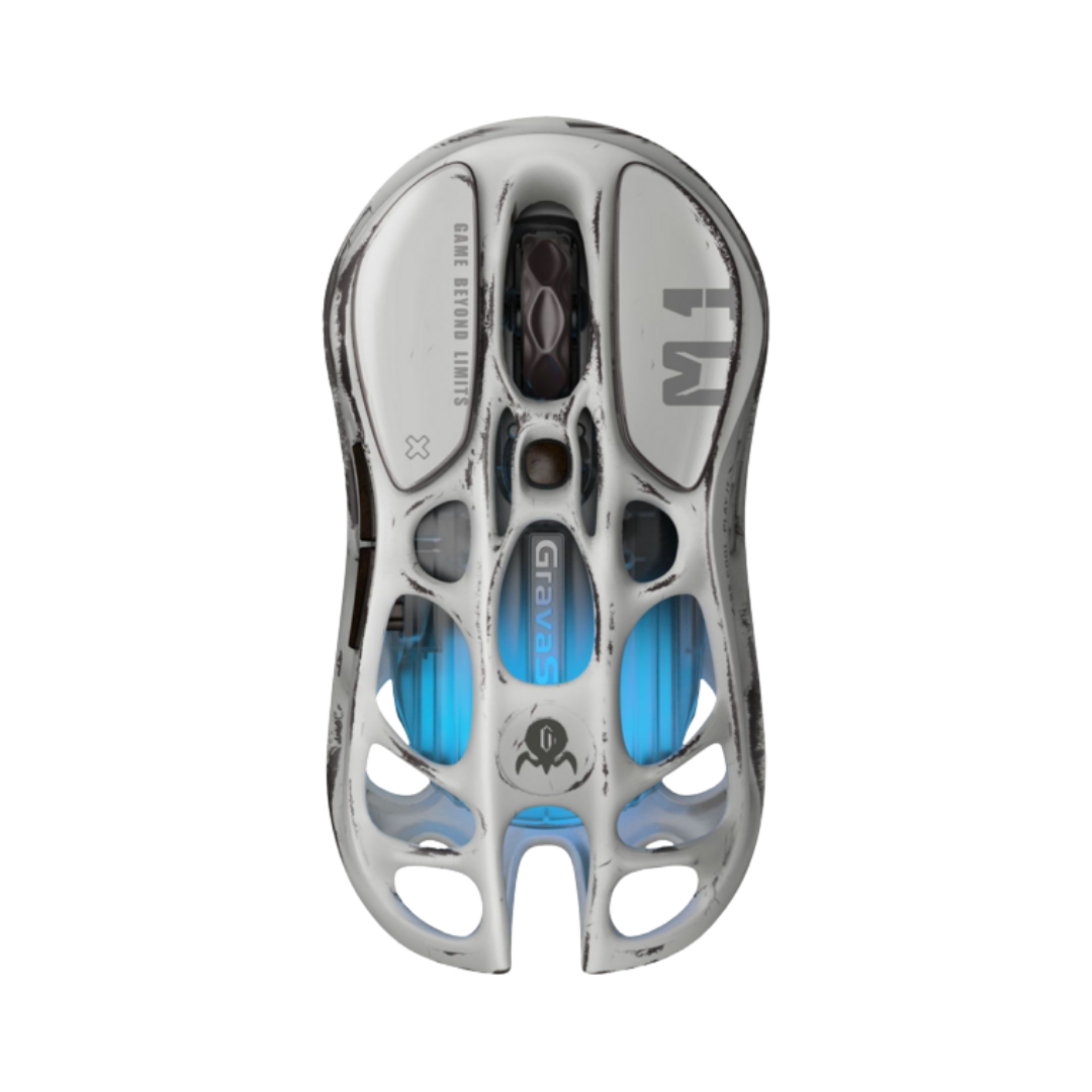 Mercury M1 Pro Gaming Mouse - Battle-Worn Silver Mist