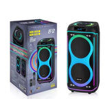NDR-820 2025 Hot Selling Outdoor Double 8 J.BL DJ Party Box BT Portable Speaker Featuring Colorful Light Microphone
