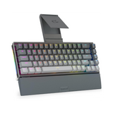 Redragon Shaco K641 PRO 65% Aluminum RGB Mechanical Keyboard, 3-Mode 68 Keys Compact Gaming Keyboard w/ 3.5mm Sound Absorbing Foams, Detachable Wrist Rest, Upgraded Hot-Swap Socket, Grey