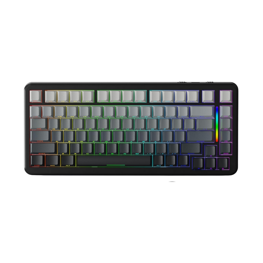 ATTACK SHARK M86 Wireless Mechanical Keyboard, 75% Layout Gasket Custom Structure,Hot Swappable,RGB Backlit,Pre-lubed Switches,Side Printed PBT Keycaps,Tri-Mode BT5.0/2.4GHz/USB-C Keyboard for Win/Mac