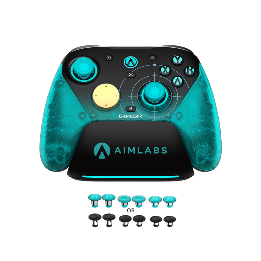 GameSir G7 Pro 8K PC Wireless Controller, Aimlabs Edition – 8000Hz Polling Rate Wired & 2.4G, TMR Joysticks Anti-Stick Drift, Hall Effect Analog Triggers, Esports Gamepad for Windows PC with 3.5mm Audio