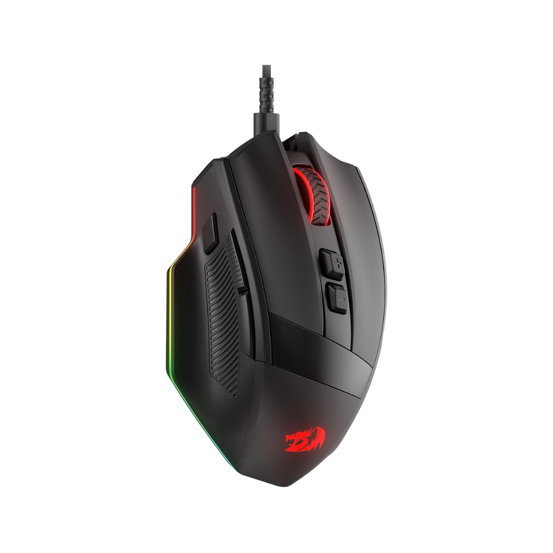 Redragon M923 Wired RGB Optical Gaming Mouse 24K DPI Remapping Keys | Stable Lag-Free Connection, Smooth Precise Tracking, Custom Macro Keybinds, Vibing Backlight, Ergonomic Grip Body Comfort