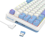 Keyboards Wired and wireless Bluetooth mechanical gaming keyboard Redragon Gloria Pro K664WBP-RGB-PRO white RGB