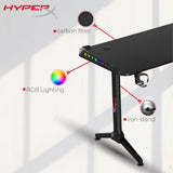 Hyperx L Shaped Gaming Desk, Corner Computer Desk, Sturdy Home Office Computer Table, Writing Desk, Larger Gaming Desk Workstation, Black (RGB)