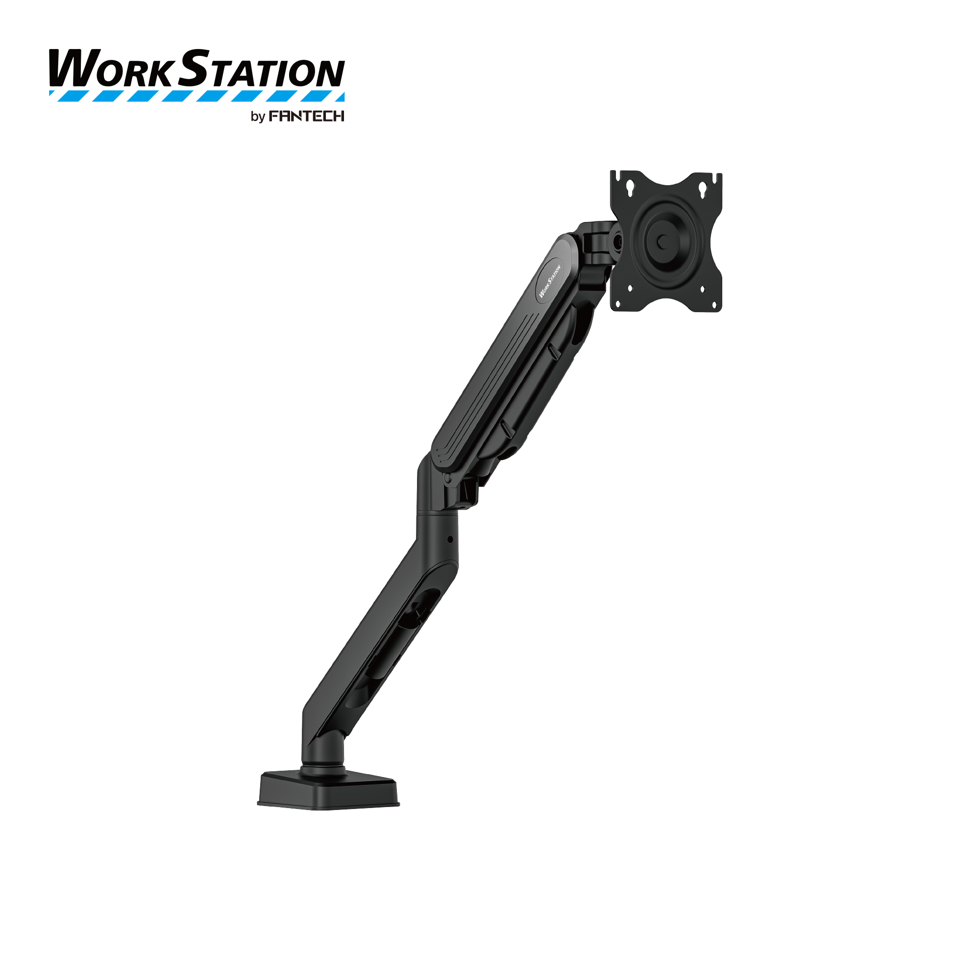 Fantech Workstation MBS1 Single-Arm Monitor Mount, 90 Degree for 13" to 32" Screen Adjustable Spring Dual Monitor Arm Bracket for Desk