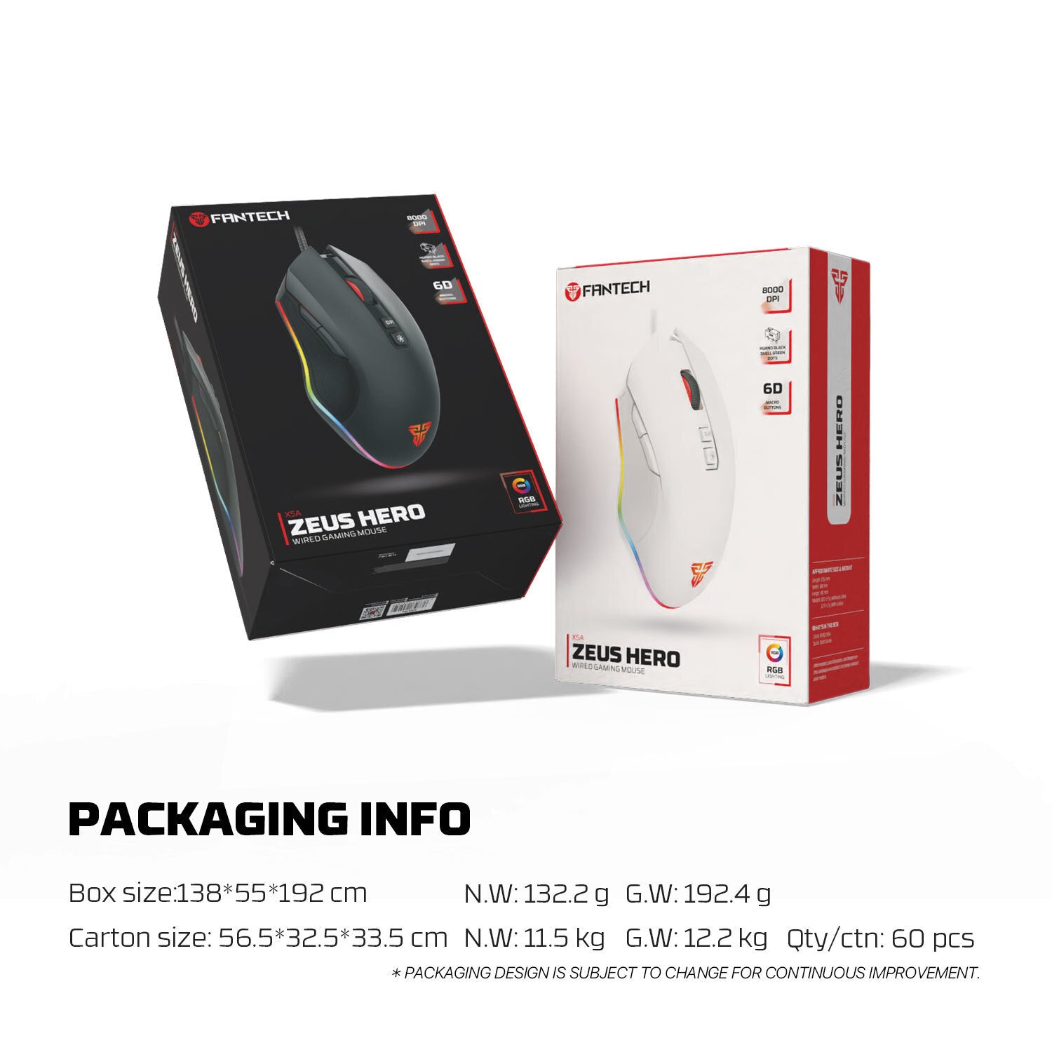 Fantech Zeus X5A Gaming Mouse 8000 DPI