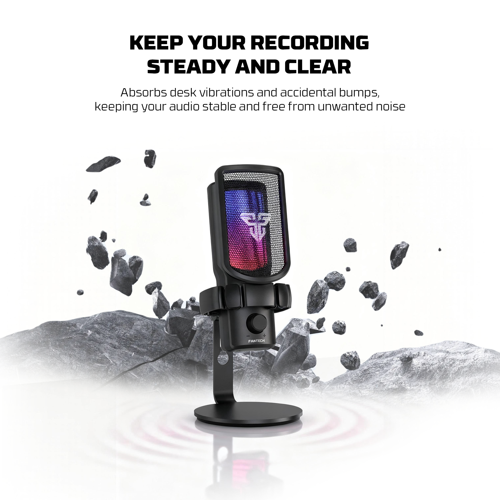 FANTECH WMCX01 LEVIOSA WAVE DUAL-MODE Wireless Condenser Microphone ,White