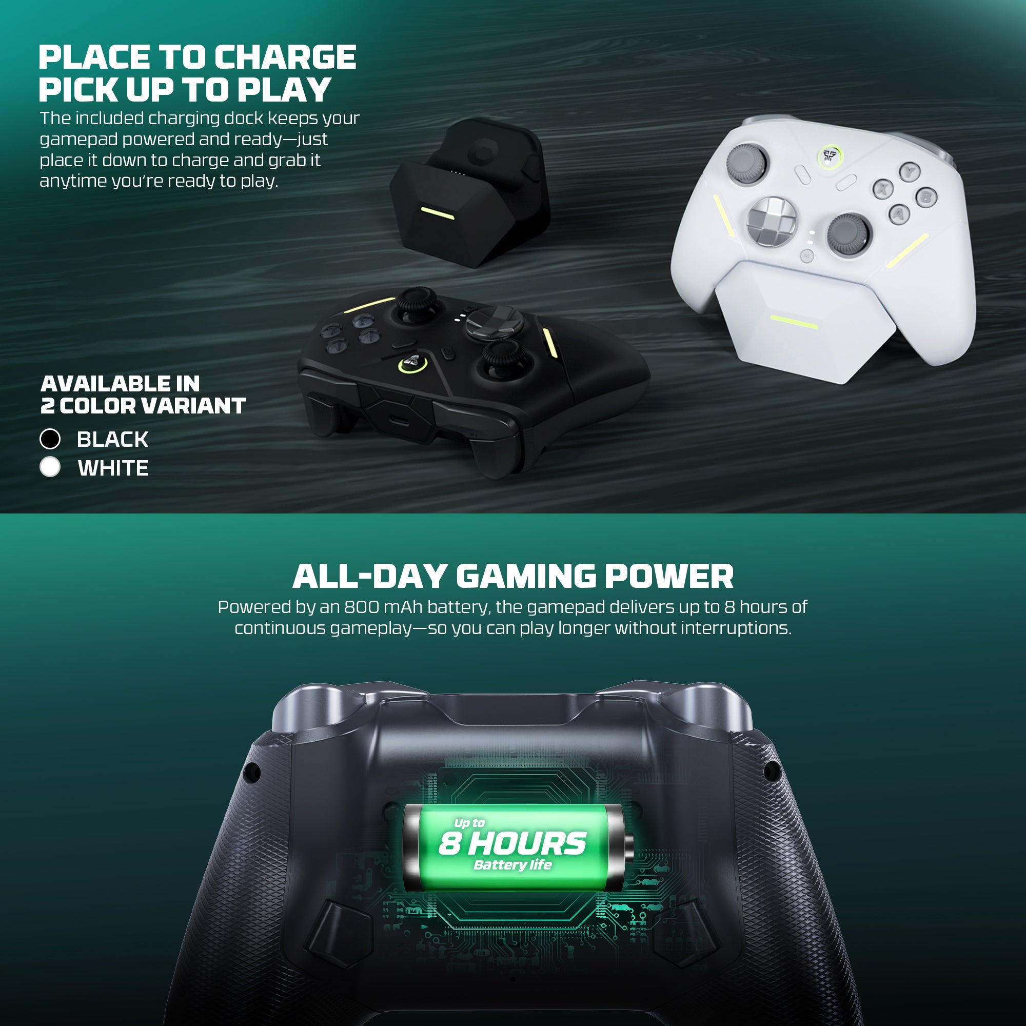 Fantech ZENITH PRO Wireless Gamepad RGB Multi-Platform Hall-Effect Game Controller with Charging Dock Fantech ZENITH PRO Wireless Gamepad RGB Multi-Platform Hall-Effect Game Controller with Charging Dock