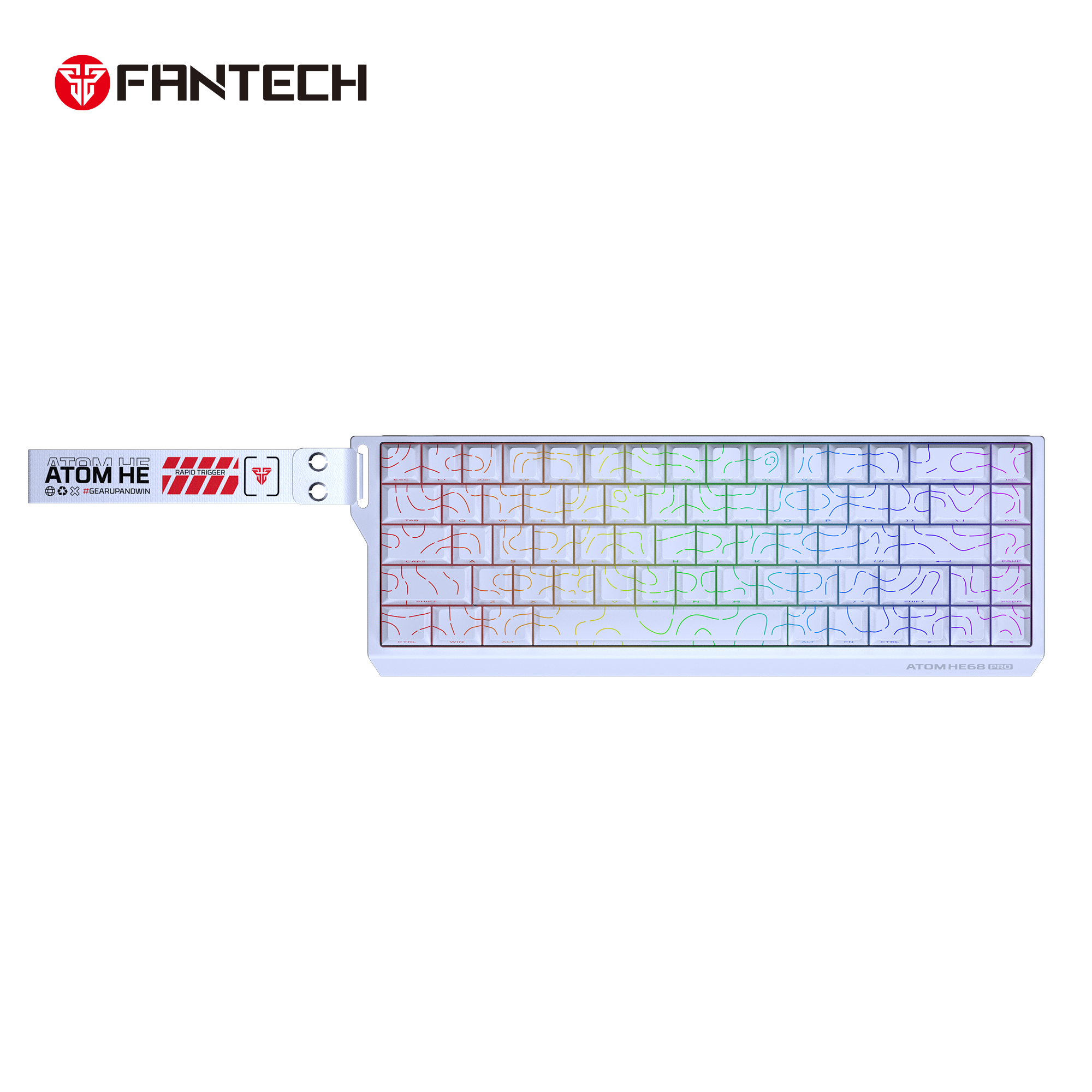 Fantech Keyboard ATOM HE68 MK922 MAGNETIC SWITCH – WHITE Fantech Keyboard ATOM HE68 MK922 MAGNETIC SWITCH – WHITE