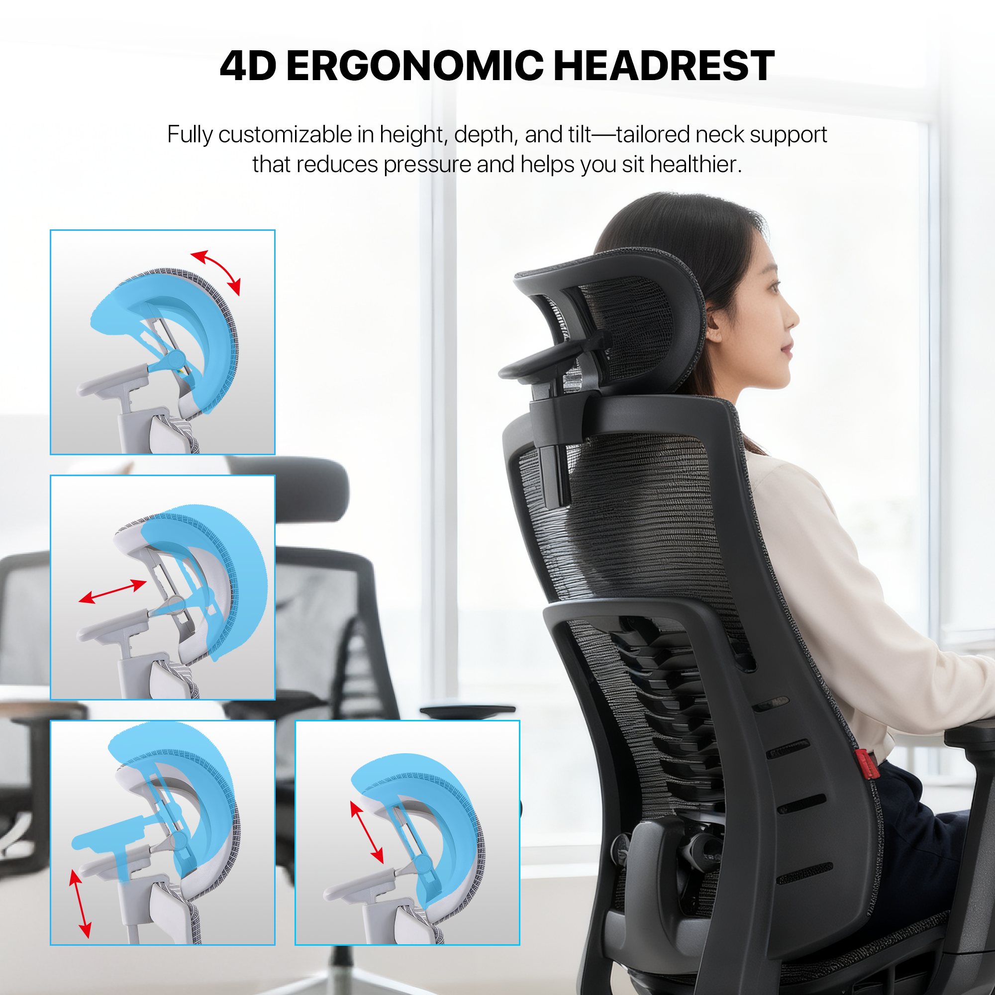 FANTECH OC1 PRO Ergonomic Office Chair Black FANTECH OC1 PRO Ergonomic Office Chair Black