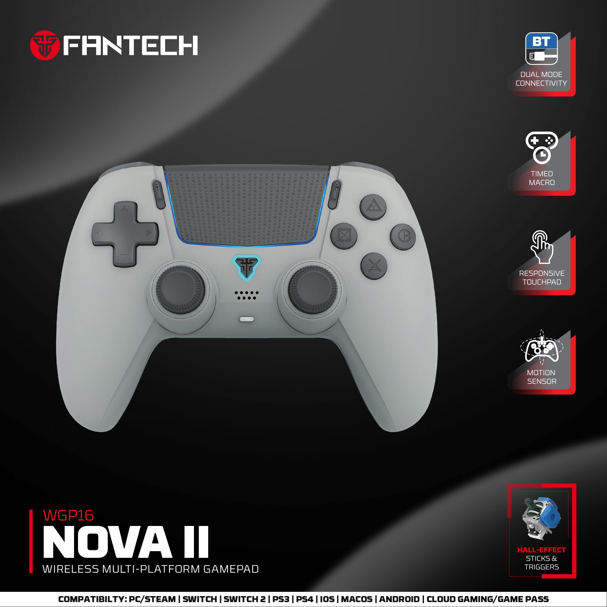 FANTECH WGP16 NOVA II Wireless GAMEPAD - Black