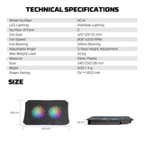 FANTECH NC14 NOTEBOOK COOLER LAPTOP COOLING PAD