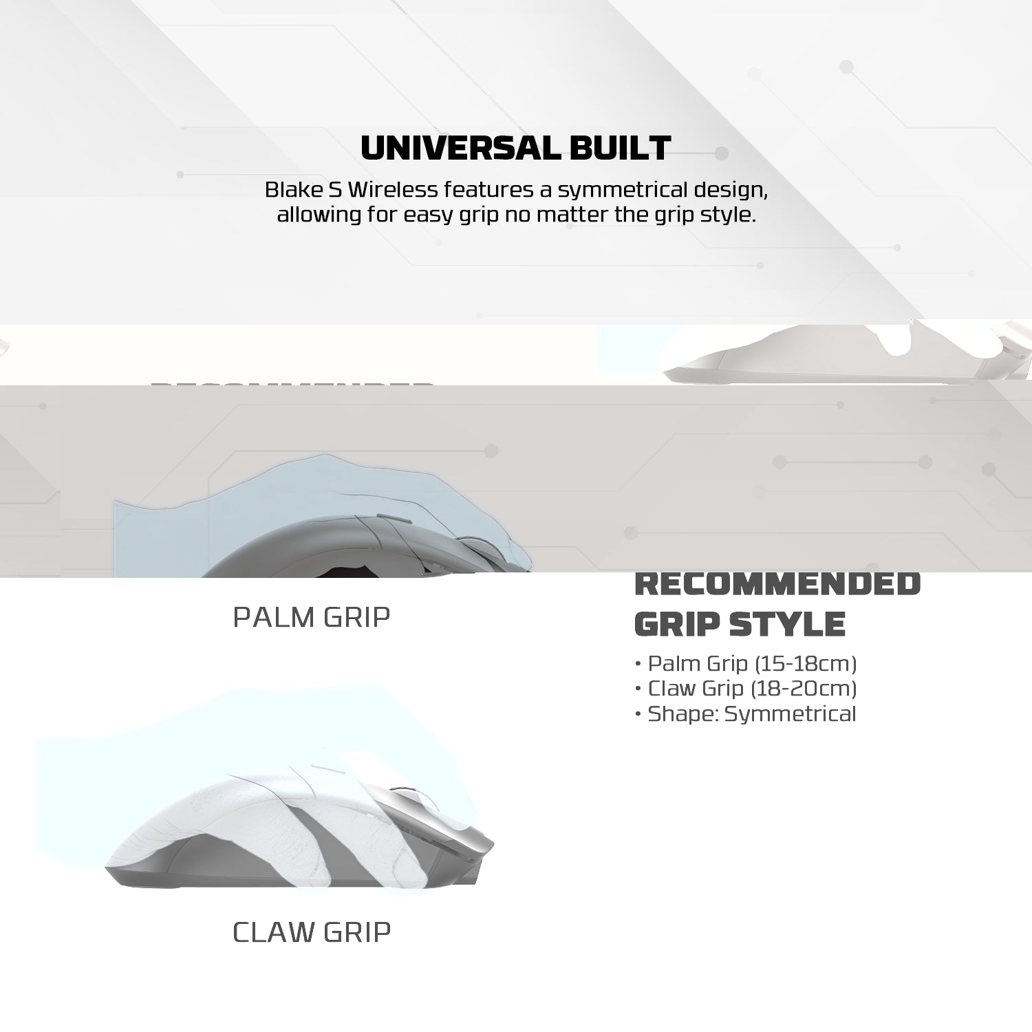 FANTECH WGC5S BLAKE S DUAL MODE WIRELESS GAMING MOUSE - BLACK