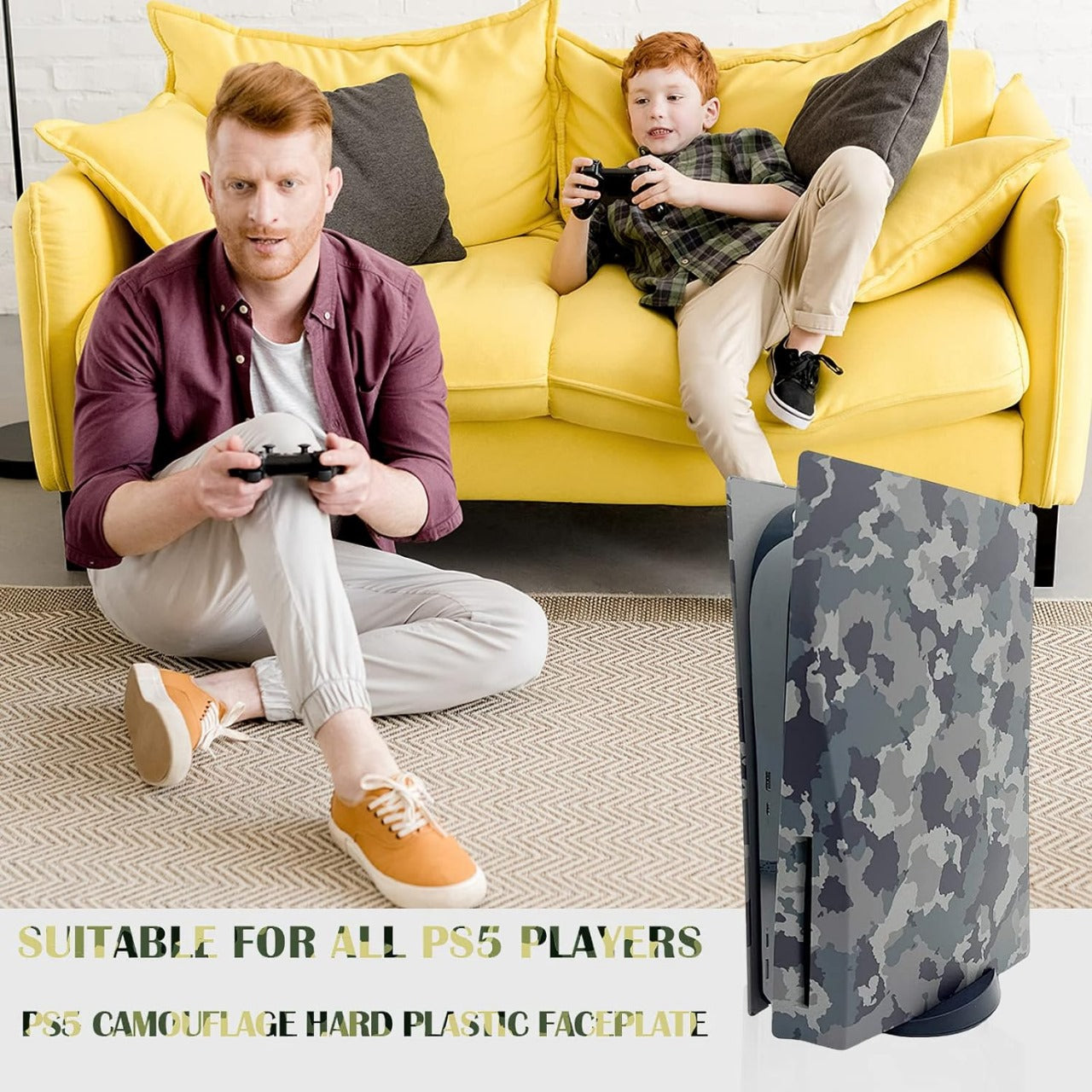 Camouflage Face Plates Cover Shell Panels for PS5 Disc Edition Console PS5