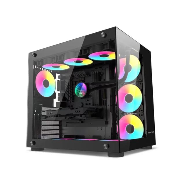 Case Aoczhta With 7 Fan ARGB Tower Case & Monitor