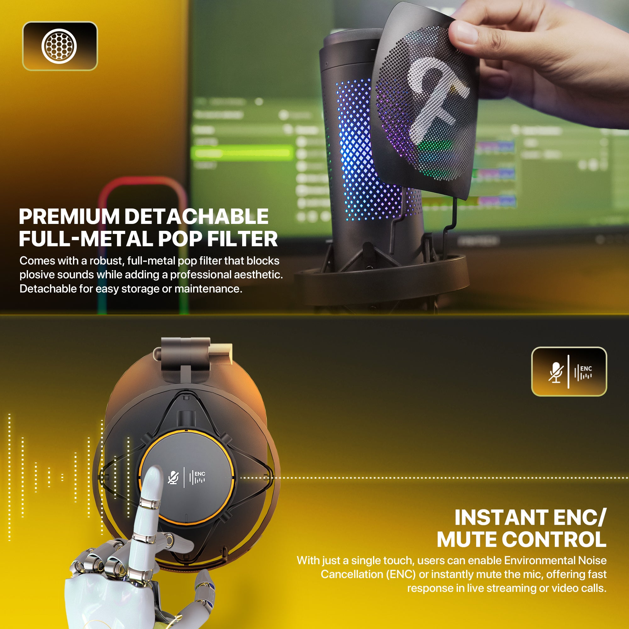 Fantech UFM1 Finecoustic SONARA Condenser Microphone Fantech UFM1 Finecoustic SONARA Condenser Microphone