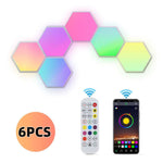 Color RGB Bluetooth LED Hexagon Light Wall With APP + Remote Control Lightning