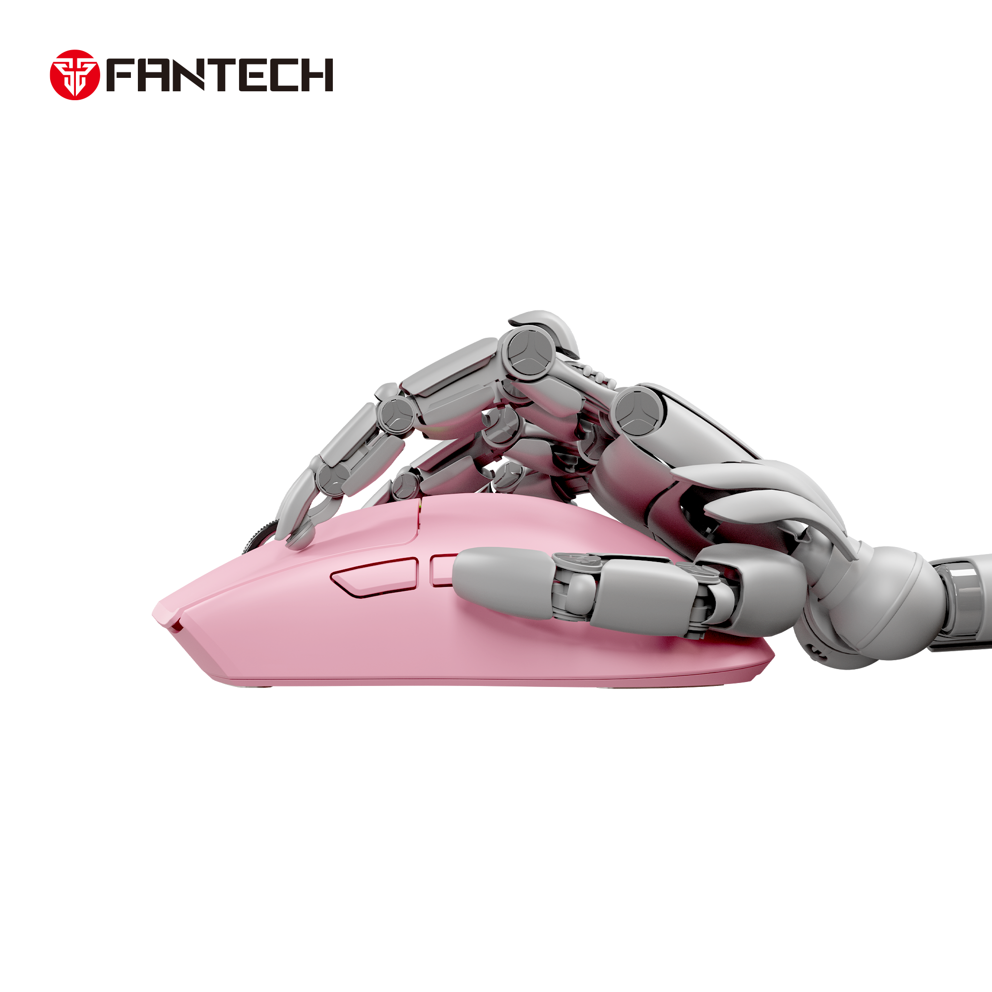 FANTECH TANTOE WG13E Wireless Mouse Three-mode switching and Magnetic Rechargeable Dock PixArt PAW3311 Up to 45 hours Macro Mic - Pink