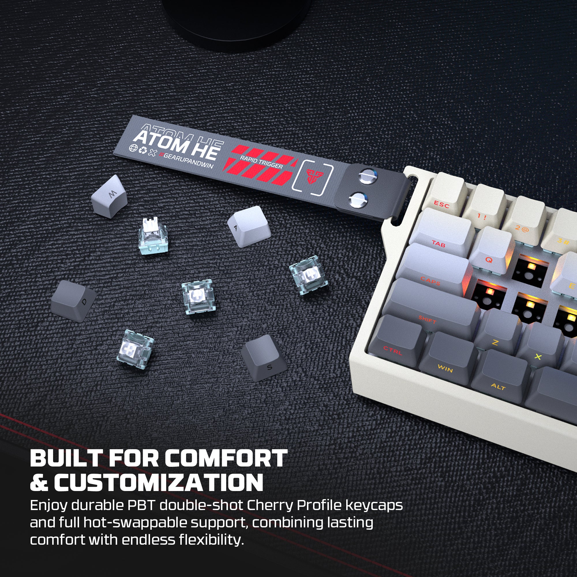 Fantech Keyboard ATOM HE68 MK922 MAGNETIC SWITCH – WHITE Fantech Keyboard ATOM HE68 MK922 MAGNETIC SWITCH – WHITE