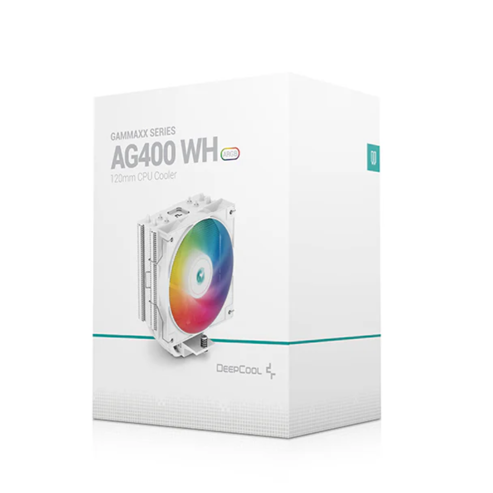 DeepCool AG400 WH ARGB single tower 120mm CPU cooler Coolers & Power Supply